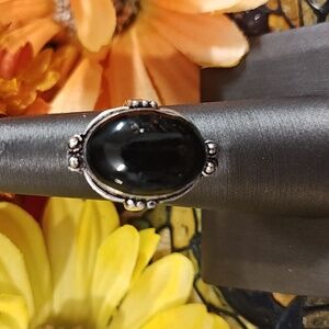 Onyx Gemstone Ring - Size 5 3/4